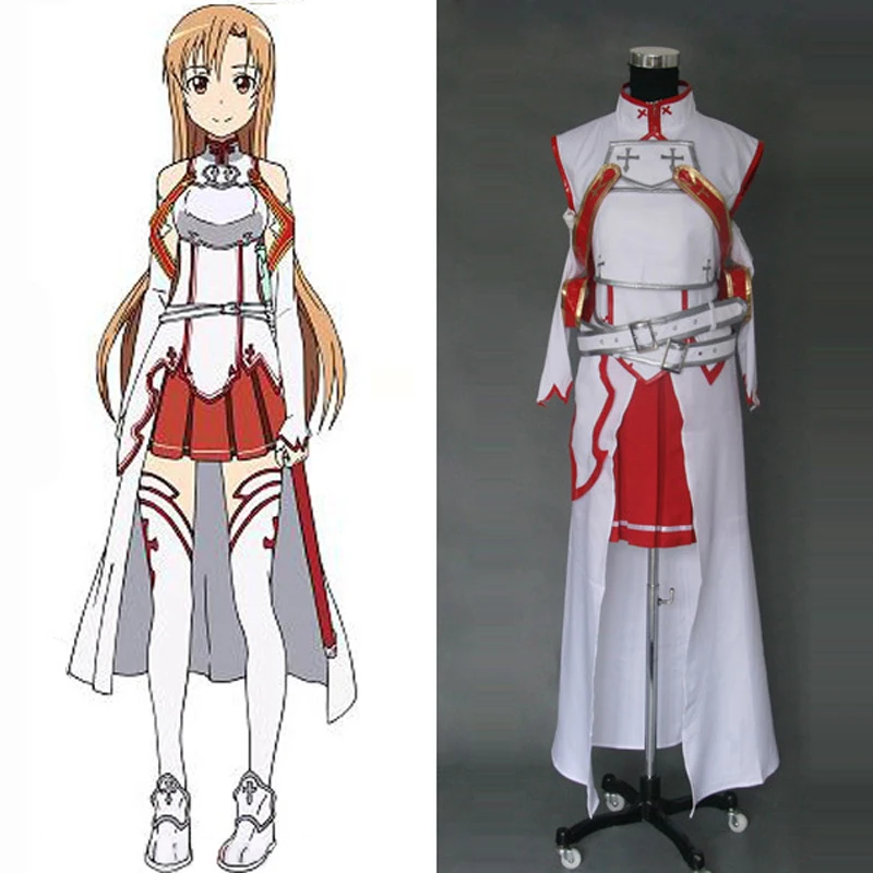 Косплей-Униформа Sword Art Online SAO Asuna Yuuki Deluxe женские костюмы ALfheim онлайн