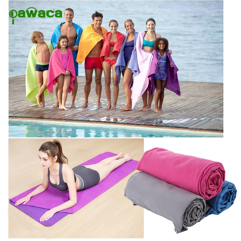 Günstige 2 teil satz Outdoor Sport Quick Dry Bad Set Handtuch Mikrofaser Non Slip Handtuch für Bad Gym Camping Yoga Matte strand Handtuch Decke