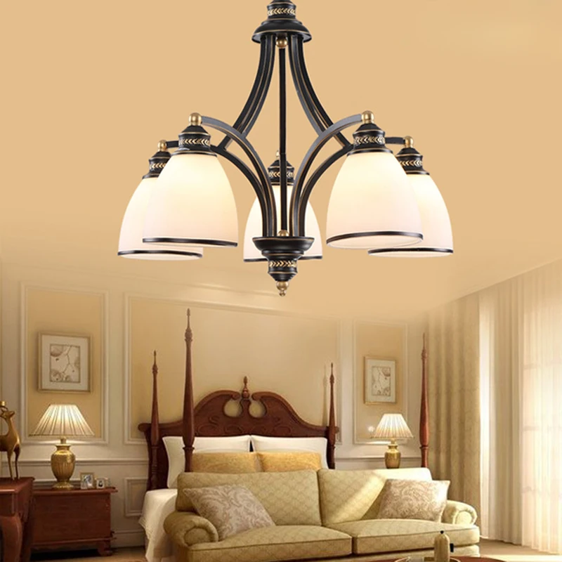 Ecolight Remote Control 3 Light E27 Chandelier Modern Living Room
