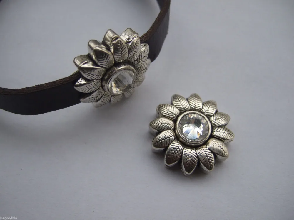 SunMoon Flower Leather diy Accessories Findings