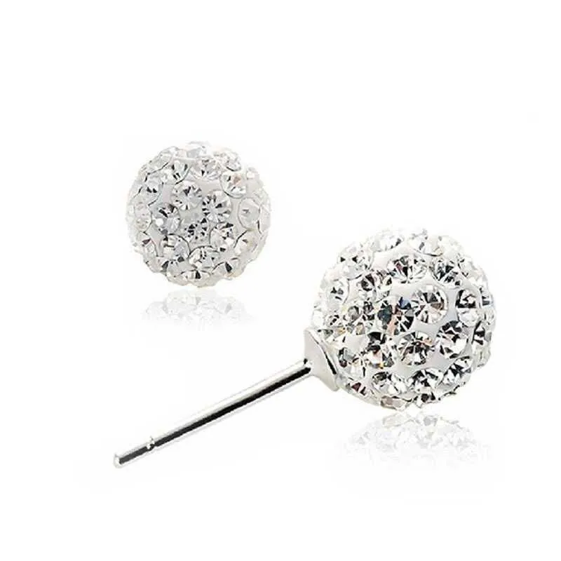 Cheap Beautiful 925 sterling silver created stud earrings for women