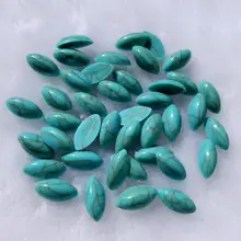 80 Uds 7*15mm hoja y forma de ojo de caballo Vintage turquesa Rhinestones palo de resina en piedra de pedrería para vestido de boda-S433