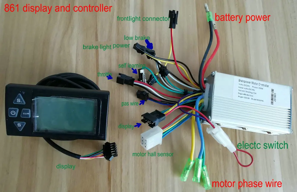 

24v36v48v250w350w controller&LCD display manual control panel dashboard for electric scooter ebike moped mtb tricycle mobility