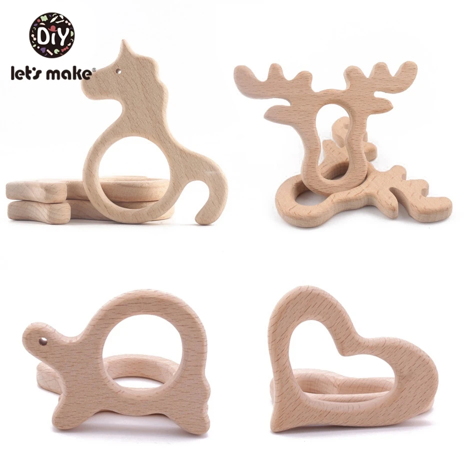 펜던트 나무 꽃 Teether 수제 DIY 액세서리, 딸랑이 젖니가 남 장난감, 20 개 만들자
