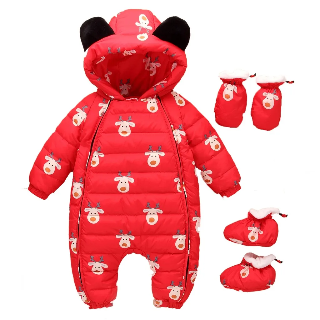 

TELOTUNY baby coat winter Winter Hooded Puffer Jacket Jumpsuit Winter Snowsuit Hoodie Padded clothing coat for kids Dec 19