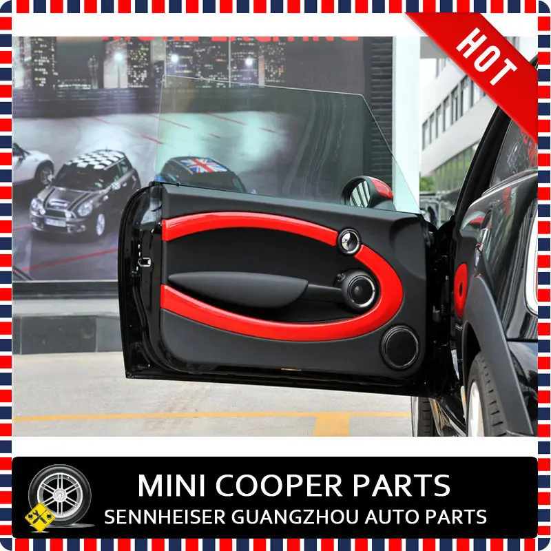 Фирменная Новинка ABS Материал с защитой от ультрафиолетового излучения, перечный соус красный стиль Mini Ray дверной комплект с внутренней ручкой для Mini Cooper R55/6/7/8/9(8 шт./компл