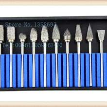 10 шт./компл., карбидные ротационные свёрла, Гравировальный Бит, Твердосплавный бор, сверлильный шлифовальный станок, резьба фрезы