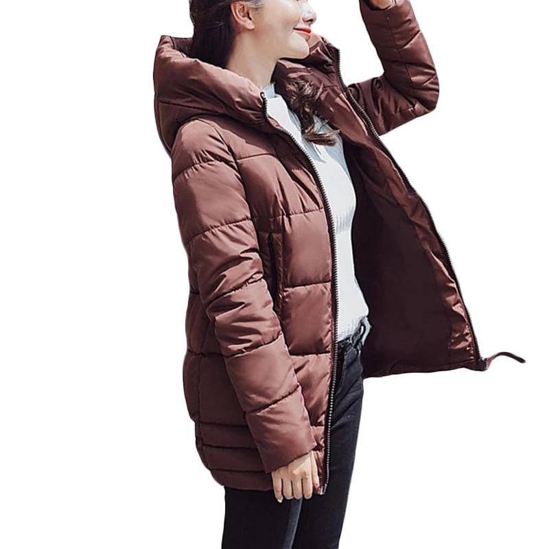 Women Down Cotton-padded Jacket Parkas Winter Jackets Women's Warm Down cotton Jacket Coat Fashion Hooded Long Cotton Coat A961