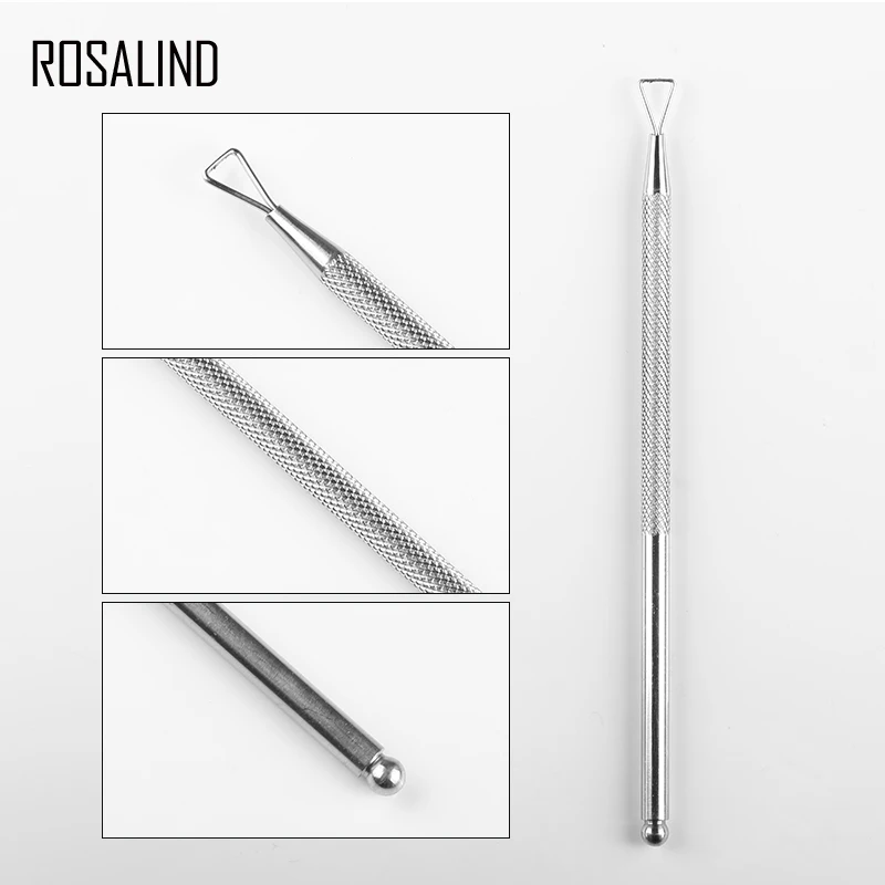 

ROSALIND 1 PCS Cuticle Pusher Remover Handles Manicure Tool UV Gel Cuticle Remover Dead Skin Nail Art Pusher Tool