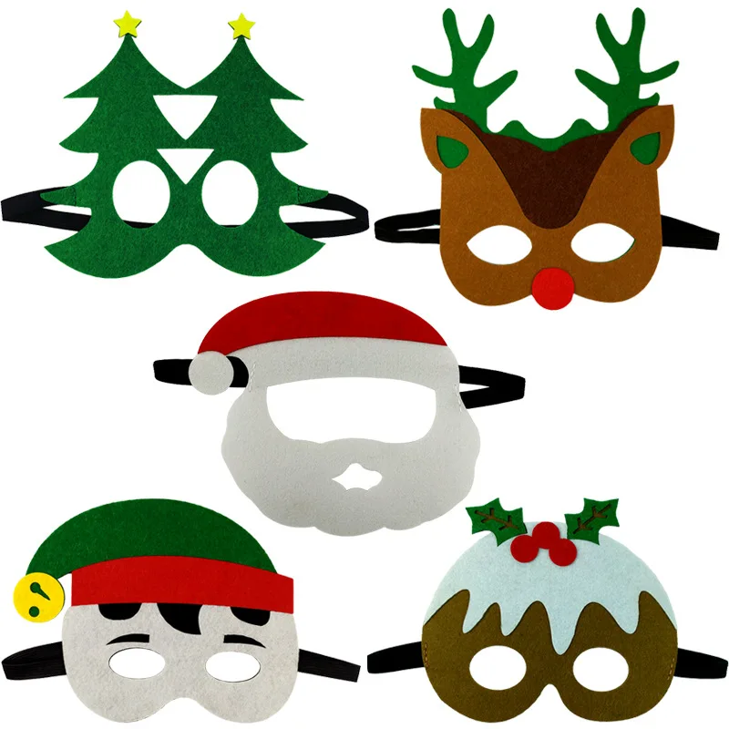 10pcs Elk Christmas Tress Cosplay Masks Party Dressing Up Children's Mask | Дом и сад