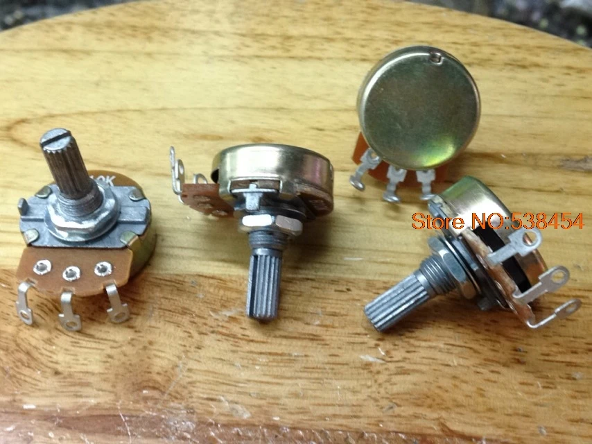 4pcs 24 potentiometer switch B10K single shaft length 20MM threading