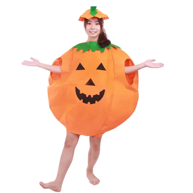 2 pieces set halloween costumes for women men adult pumpkin costume suit outfit clothes