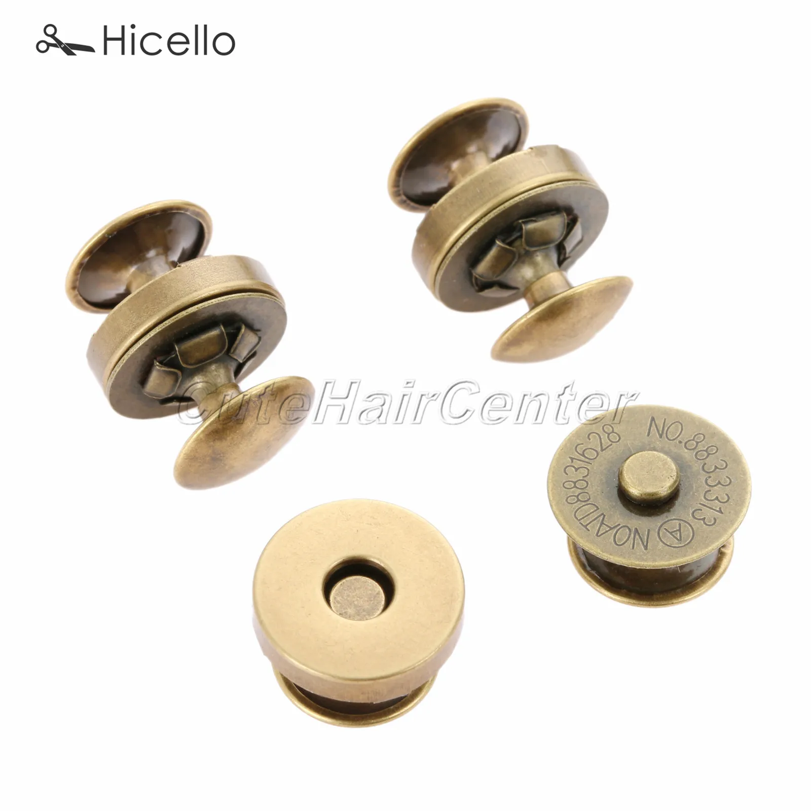 10Sets 14mm 18mm 4mm Thick Magnetic Buttons Press Snaps Purse Clothes Bag DIY