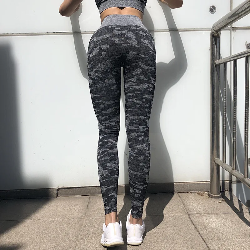 Grey Camo Gym Leggings