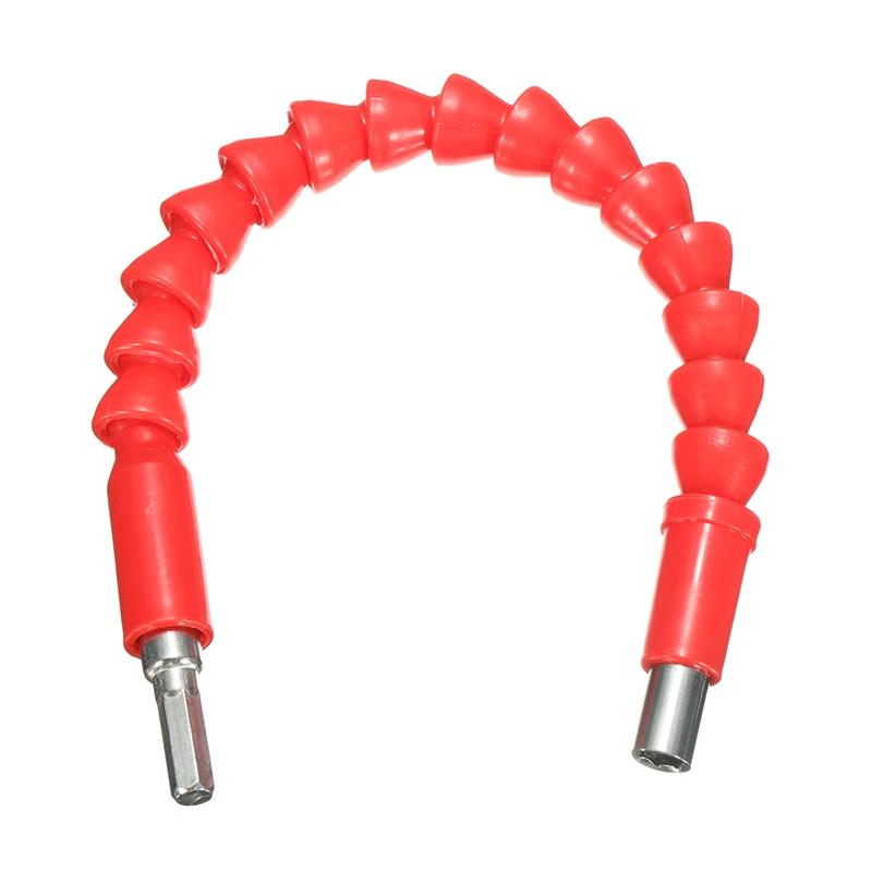 

1/4" Hex Shank Flexible Drill Bits Shaft 30cm Red Extention Screwdriver Bit Holder Connect For Power Tool