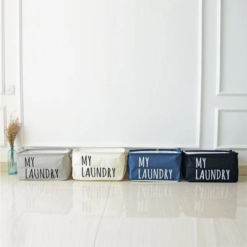 

1pc Foldable Waterproof Wash Hamper Laundry Basket Toy Basket Dirty Clothes Dirty Clothes Storage Organizer 46x32x25cm