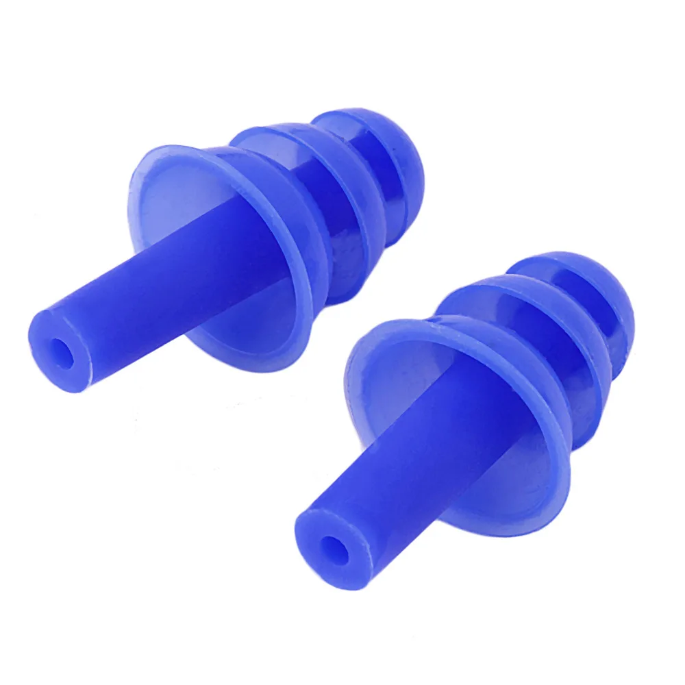 

1 pair Blue Spiral Solid Convenient Silicone Ear Plugs Anti Noise Snoring Earplugs Comfortable For Study Sleeping Great Sleeping