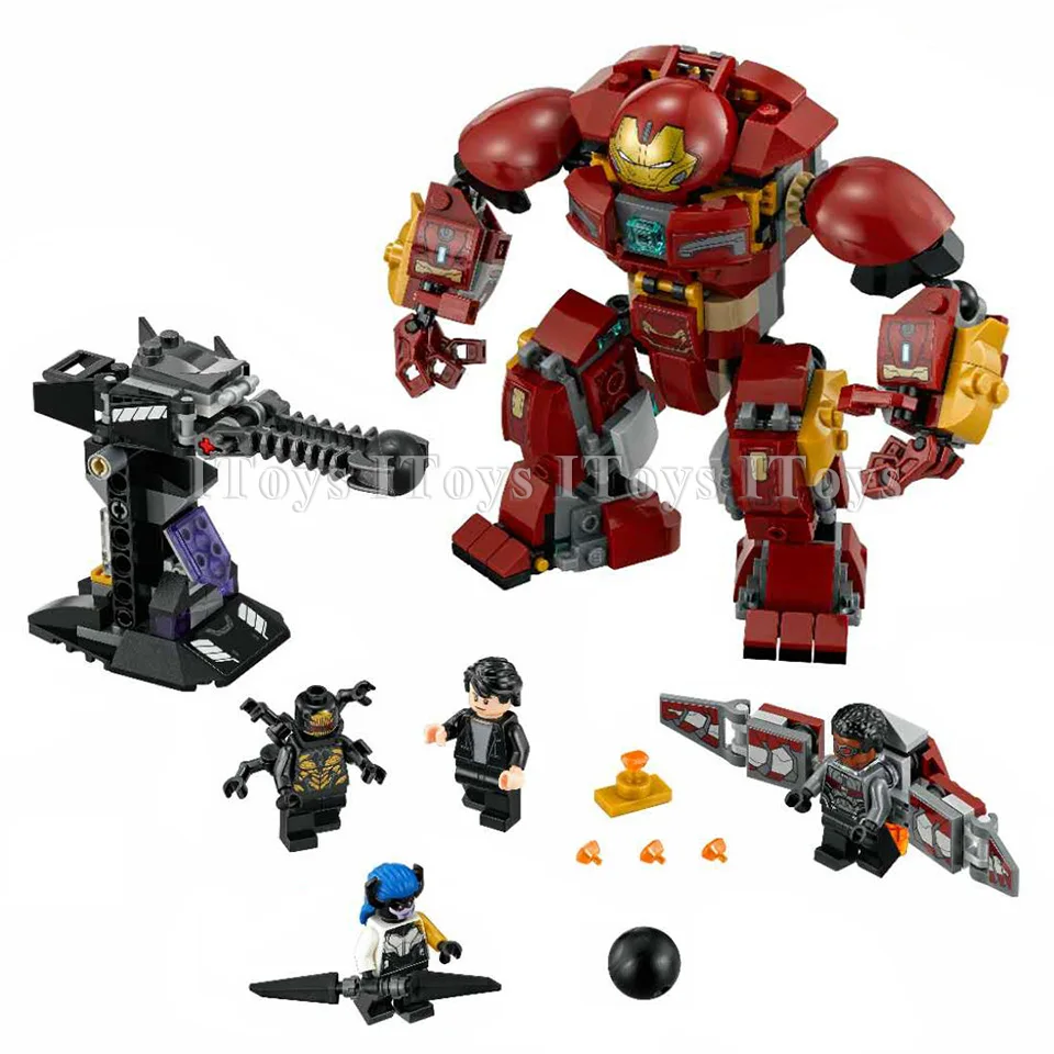 

Hot Sale Legoing Marvel Iron Man Hulkbuster 76104 Building Blocks 420 Pcs Bricks Avengers Super Heroes Spiderman IronMan Figures