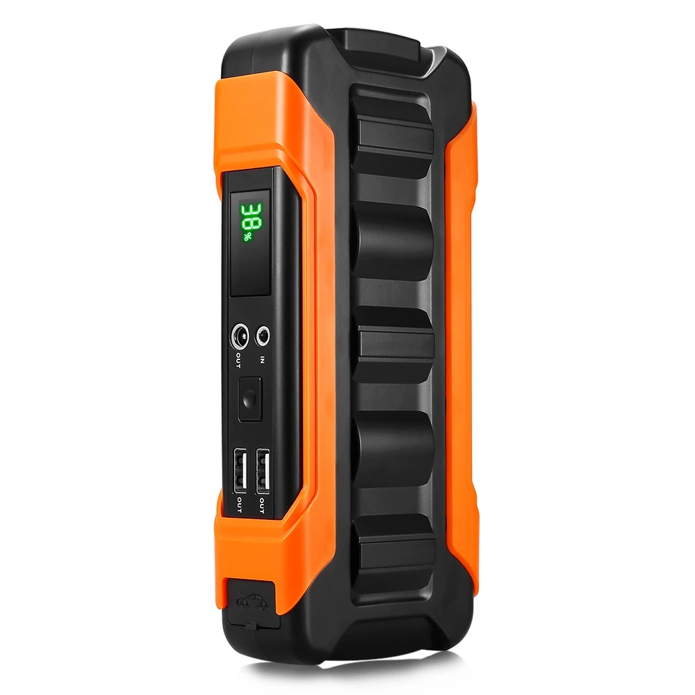 

Portable 66.6WH 600A Multifunctional Car Auto Jump Starter Smart Device Charger LED SOS Light Engine Power Bank up to 4.0L