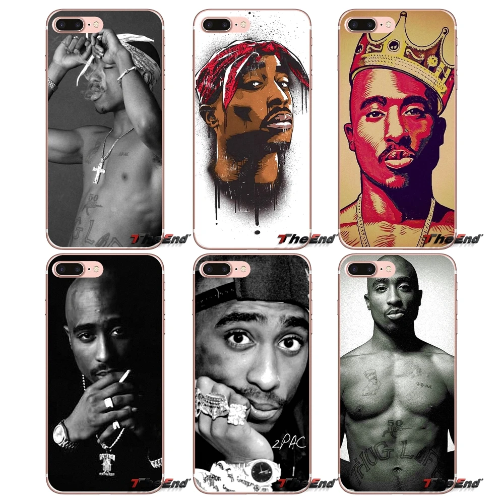 

For Apple iPhone X 4 4S 5 5S SE 5C 6 6S 7 8 Plus 6Plus 7plus 8plus Fundas Coque Rap Singer 2Pac Tupac Amaru Shakur TPU Cover