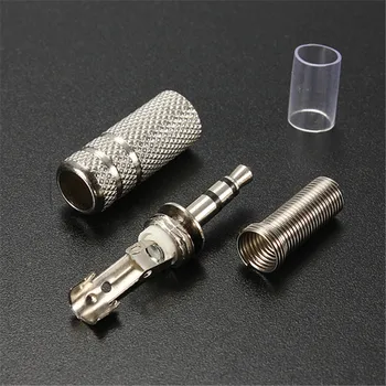 

2Pcs Replacement 3.5mm 3 Pole Male Repair Headphones Audio Jack Plug Connector Soldering For Most Earphone Jack