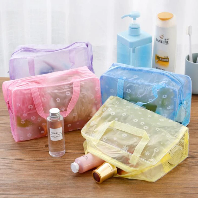 

Women Travel Accessories Transparent Mesh Storage Makeup Bags Portable Multifunction Organizer Pouch Men Zipper Bath Baggage