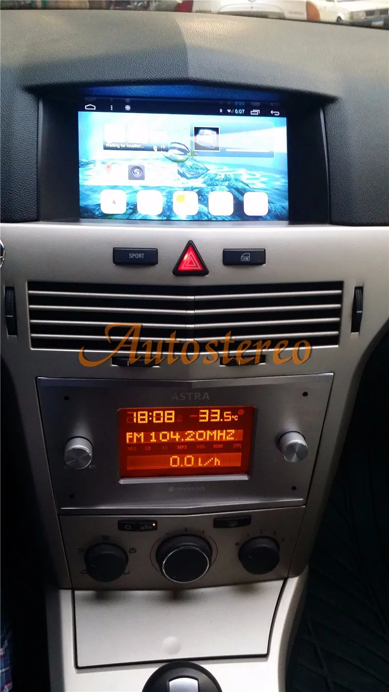 Top 8 inch Android 8.1 Car DVD Player GPS Navigation Headunit radio for Opel Astra H 2006-2011 HD 1024*600 2