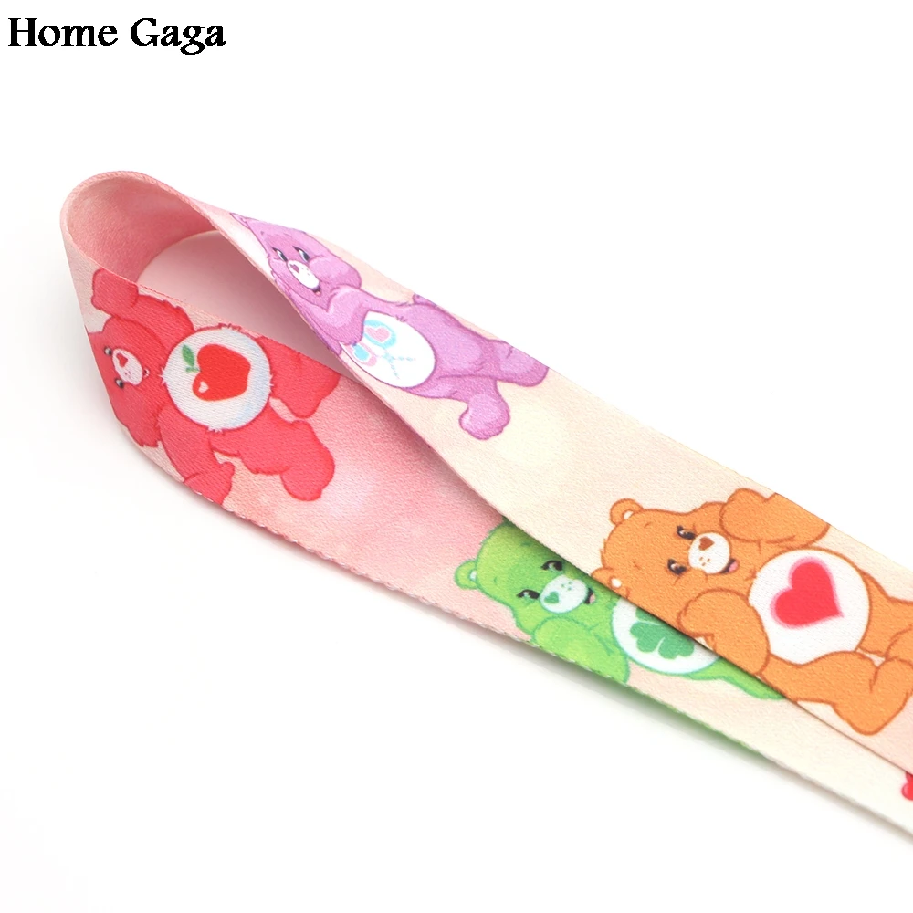 Homegaga Care Bears новое поколение мультфильм ремешки для ключей в мобильный телефон ремни Ожерелье держатели карт webbing D0838