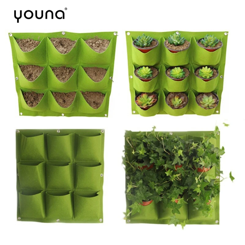 Generic Vertical Grow Bags Garden Planter WallMounted Planting Bag