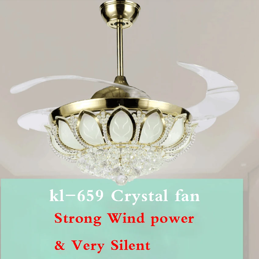 

kl-659 42 Inch Ceiling Fan Household Fan Lamp European Modern Simple Variable fan Light Remote Control 220v 1 Lights 5 Blades