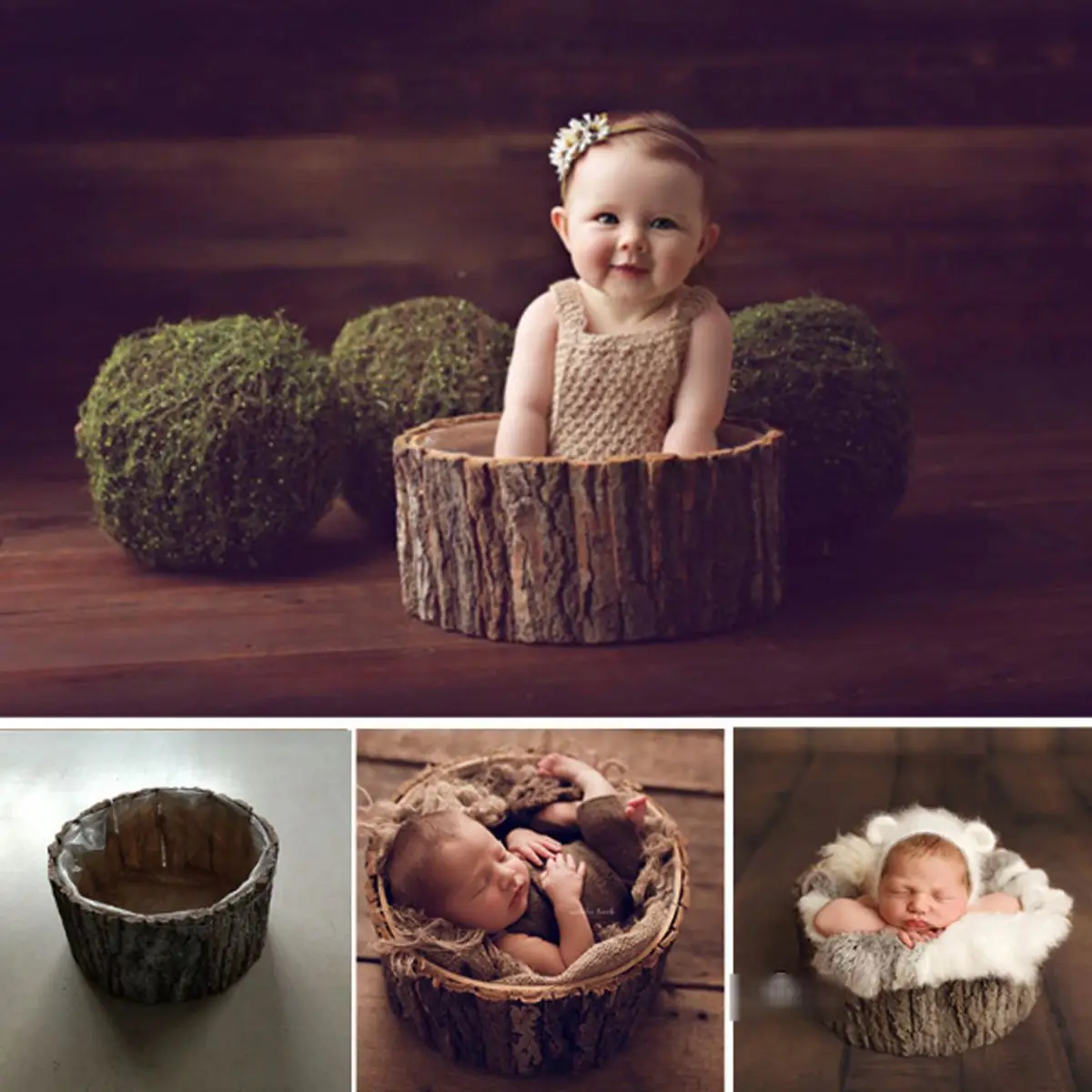 

Newborn Baby Photo Prop Modeling Mini Sofa Wooden Barrel Photography Props Fotografia Accessories Studio Shoots Gift Home Decor