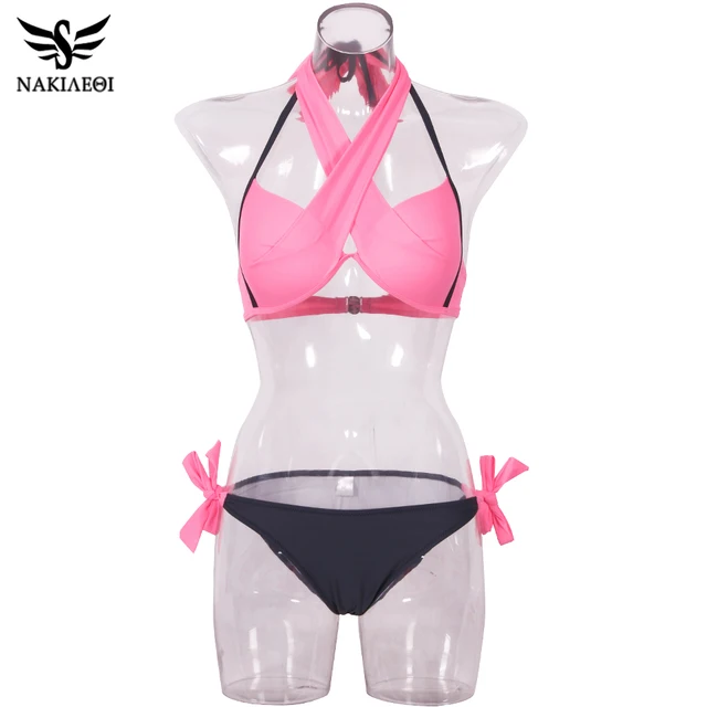 NAKIAEOI 2018 Seksowny bikini kobiety strój kąpielowy push up stroje kąpielowe Criss Cross Bandage Halter bikini Set Beach strój kąpielowy pływać nosić XXL tanie i dobre opinie Bikinis Set Nylon spandex Jednolity patchwork druk Wire Free 180073 Niska talia Pasuje do rozmiaru Weź swój normalny rozmiar NAKIAEOI 2018 Seksowny bikini kobiety strój kąpielowy push up stroje kąpielowe Criss Cross Bandage Halter bikini Set Beach strój kąpielowy pływać nosić XXL tanie i dobre opinie Bikinis Set Nylon spandex Jednolity patchwork druk Wire Free 180073 Niska talia Pasuje do rozmiaru Weź swój normalny rozmiar
