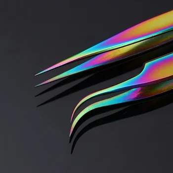 

BORN PRETTY Rainbow Tweezer Stainless Steel Straight Curved Head Nail Sticker Rhinestone Picker Nail Art Tool