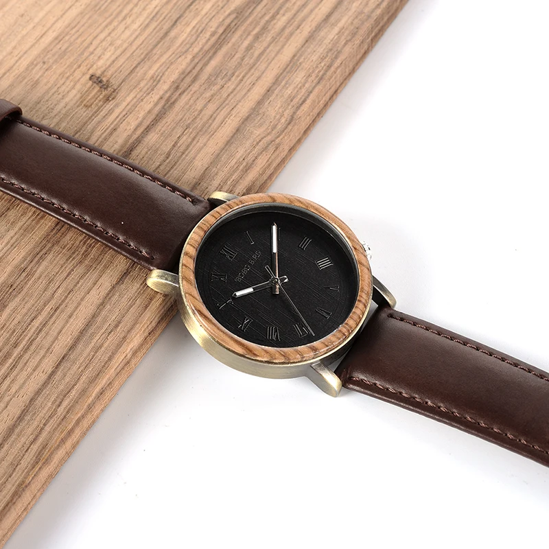 BOBO BIRD Watch Men Wooden Metal Quartz Watches Special Design Men's Wristwatches in Wooden Box Timepieces relogio masculino