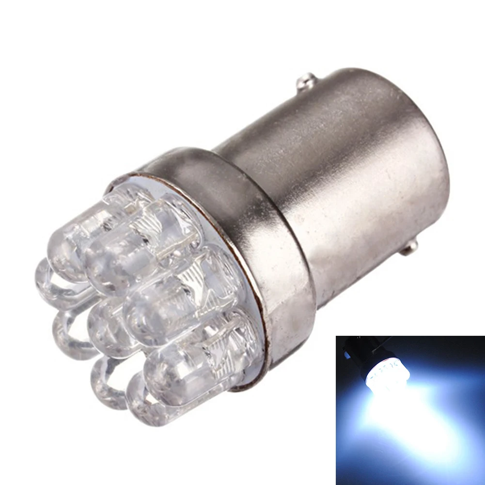 9LED яркий белый AC/DC 12 V задний стоп лампочки в поворотники мотоцикл УФ угол света