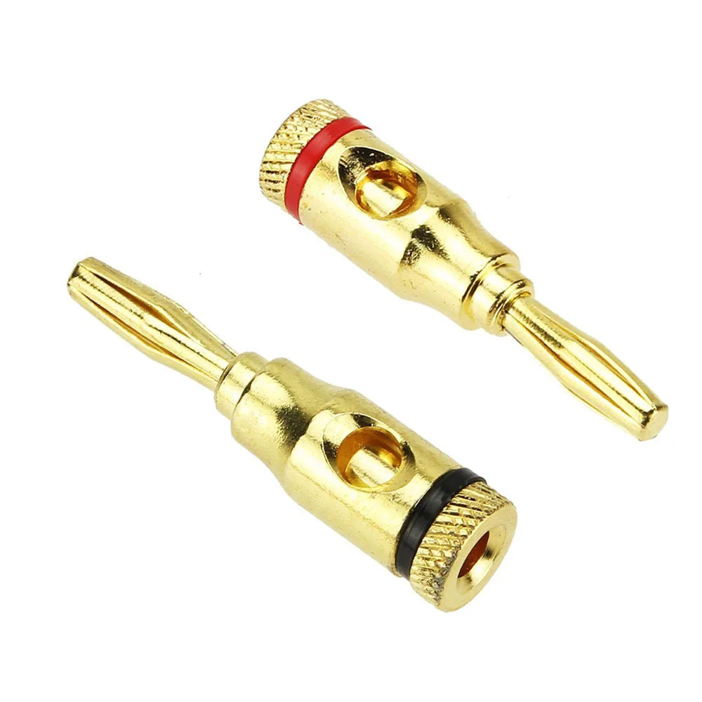 50 pcs Musical Audio Speaker Cable Wire Connector 4mm Banana Plug Home Theaterin Connectors
