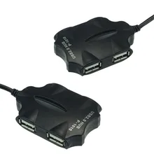 Надежный 1 М 4 4-портовый Концентратор Высокоскоростной USB 2.0 Splitter Кабель-Адаптер для Портативных ПК 4 Порта USB концентратор