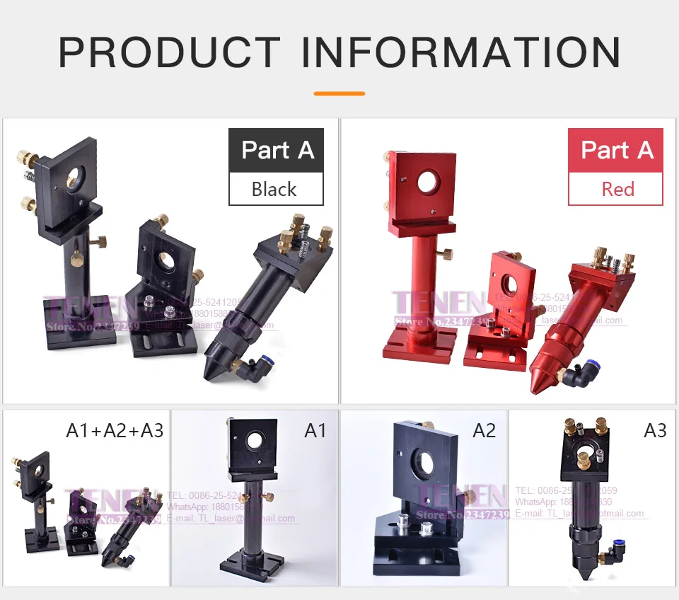 СО2 набор лазерных головок/отражающее зеркало и Фокусировочный объектив интегративный крепеж держатель для машина для лазерной гравировки и резки деталей