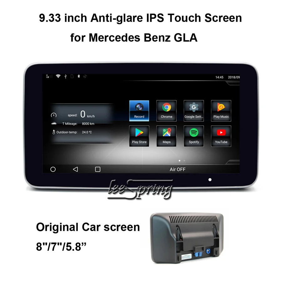 Cheap 9.33 inch Anti-glare IPS Touch Screen Android Multimedia Player for Mercedes Benz GLA 1