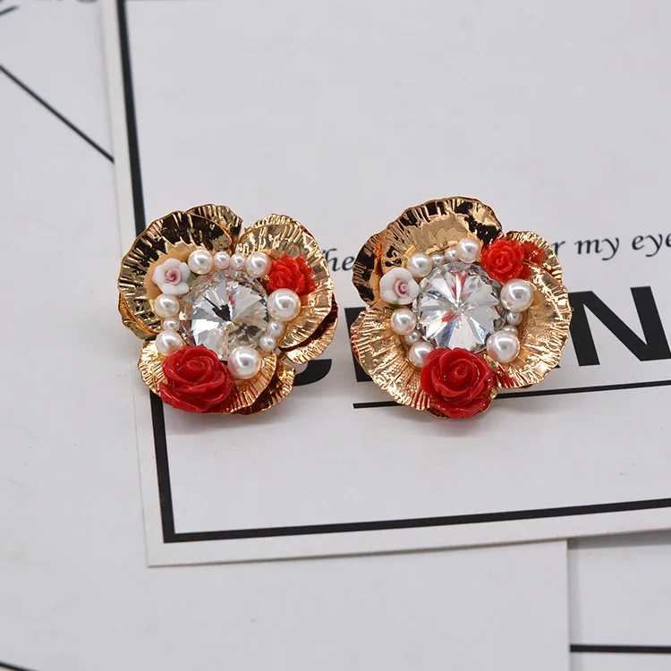 

Handmade jewelry earrings fashion Korean personality big earrings
