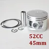 Chainsaw Piston Kit 45mm For Chinese 5200 52cc G5200 Gas Cylinder Engine Motor w/ Pin Rings Circlips Spare Parts 1