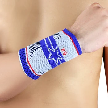 Kuangmi Vijf Ster Elastische Ademend Polsband Sport Zweetband Guard Badminton Tennis gewichtheffen Polssteun Protector