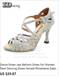 Латинские танцевальные туфли цветок бальные туфли средний каблук Сальса ботинки с тупым носом Крест ремни Scarpe Da ballo donna Idancing