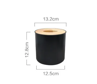 Современный черный цвет тканевые контейнеры с держателем для телефона Деревянный чехол тип сиденья бумажные салфетки в рулонах канистра ватные диски коробка для хранения - Цвет: B