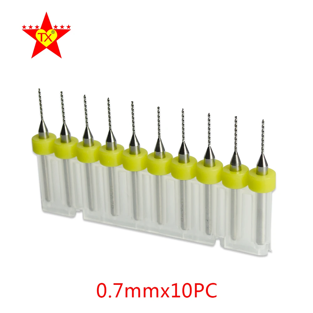 Buy TX 10pcs 0.7mm Mini PCB Drill Bit For Metal Woodworking CNC Circuit Board