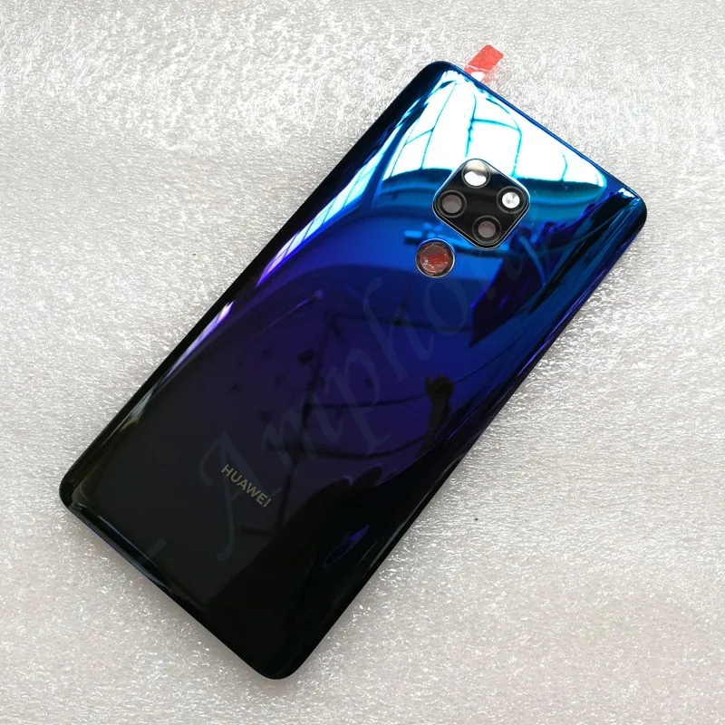 Оригинальная задняя крышка из закаленного стекла для huawei mate 20, запасные части, задняя крышка для батареи, корпус+ рамка для камеры+ крышка для вспышки