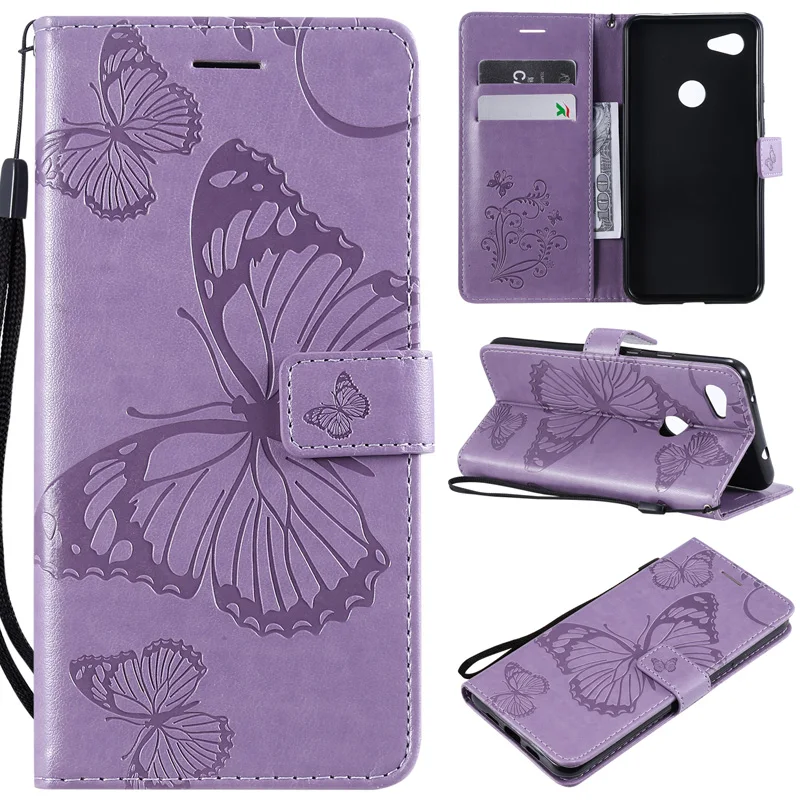 

3D Butterfly Leather Flip Wallet Case For Google Pixel 3A Wallet Cover Case For Google 3A XL Pixel 2 XL Cover Phone Coque