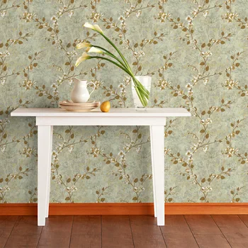 

Colomac 3D non-woven vintage printed flower living room pattern wallpaper roll PVC home waterproof bedroom decor wall paper