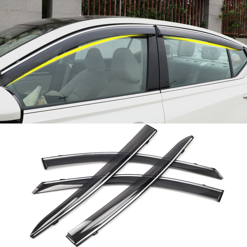 

For Nissan Altima 2019 Car Styling Exterior Window Visor Sun Rain Guard Deflector