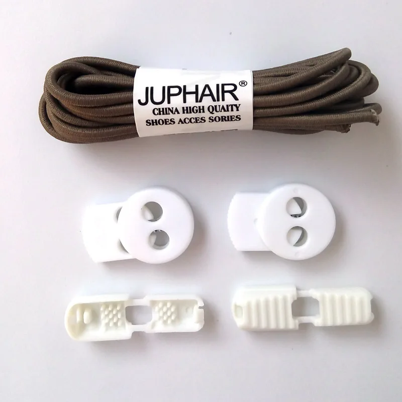New1 Pair White Shoelace Buckle Multicolor Sport Fitness Laces Colorful Lock Shoelace Shoestrings Elastic Shoe Jogging Triathlon